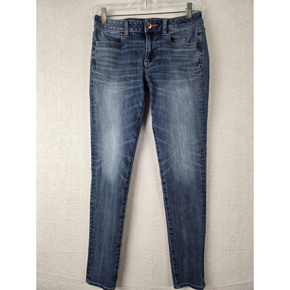 American Eagle Size 4 Super Stretch Jeggings Jeans Cotton Blend Blue